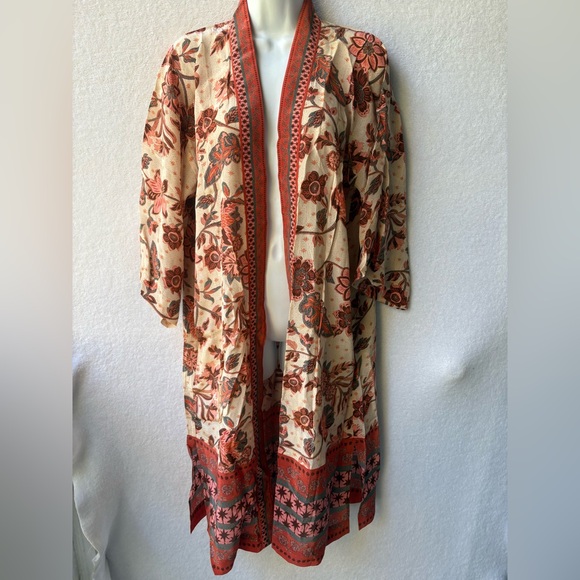 Sundance Marsala Kimono Floral - Picture 2 of 5